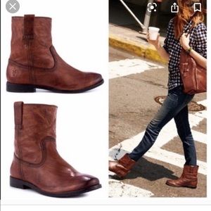 Frye Anna shortie boot slouch ankle pull on